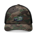 Camo Trucker Hat — Embroidered American Flag Crest