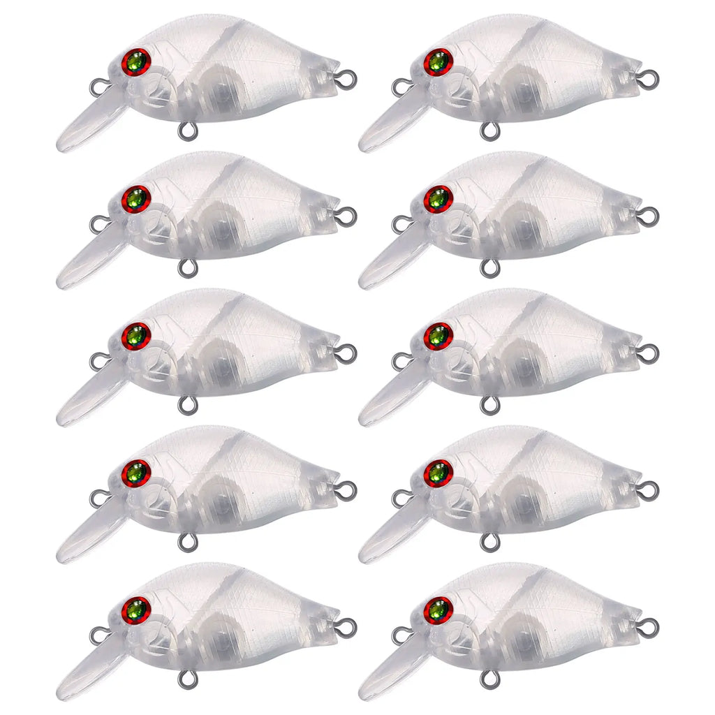 Fishing Baits Unpainted Blank Hard Lures DIY Crankbaits Minnows Popper VIB Pencil Transparent Artificial Baits Set
