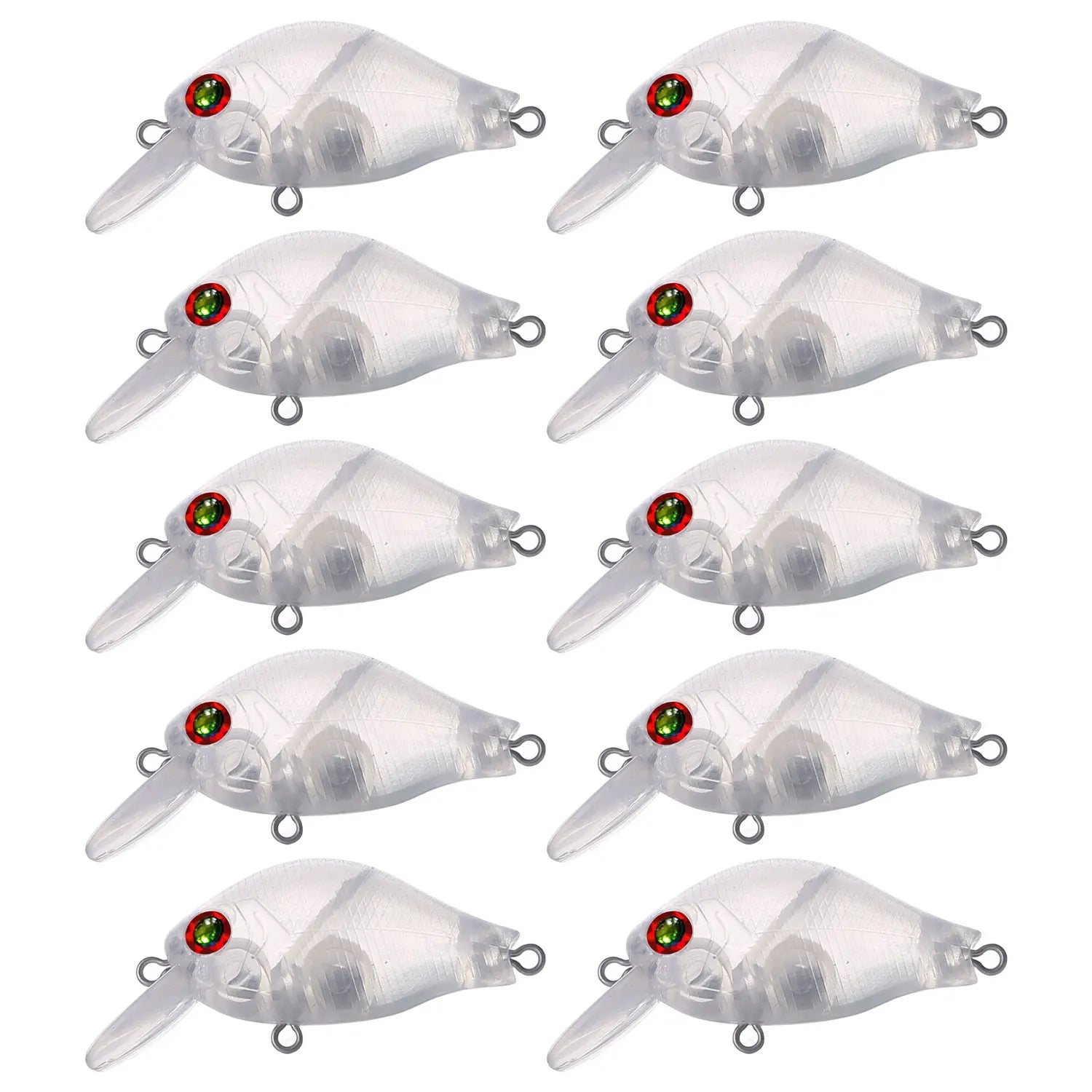Fishing Baits Unpainted Blank Hard Lures DIY Crankbaits Minnows Popper VIB Pencil Transparent Artificial Baits Set