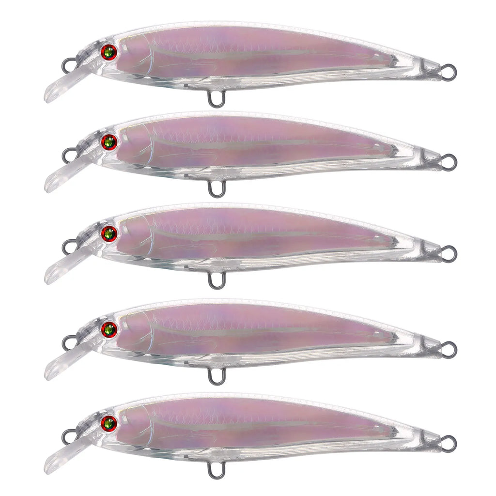 Fishing Baits Unpainted Blank Hard Lures DIY Crankbaits Minnows Popper VIB Pencil Transparent Artificial Baits Set