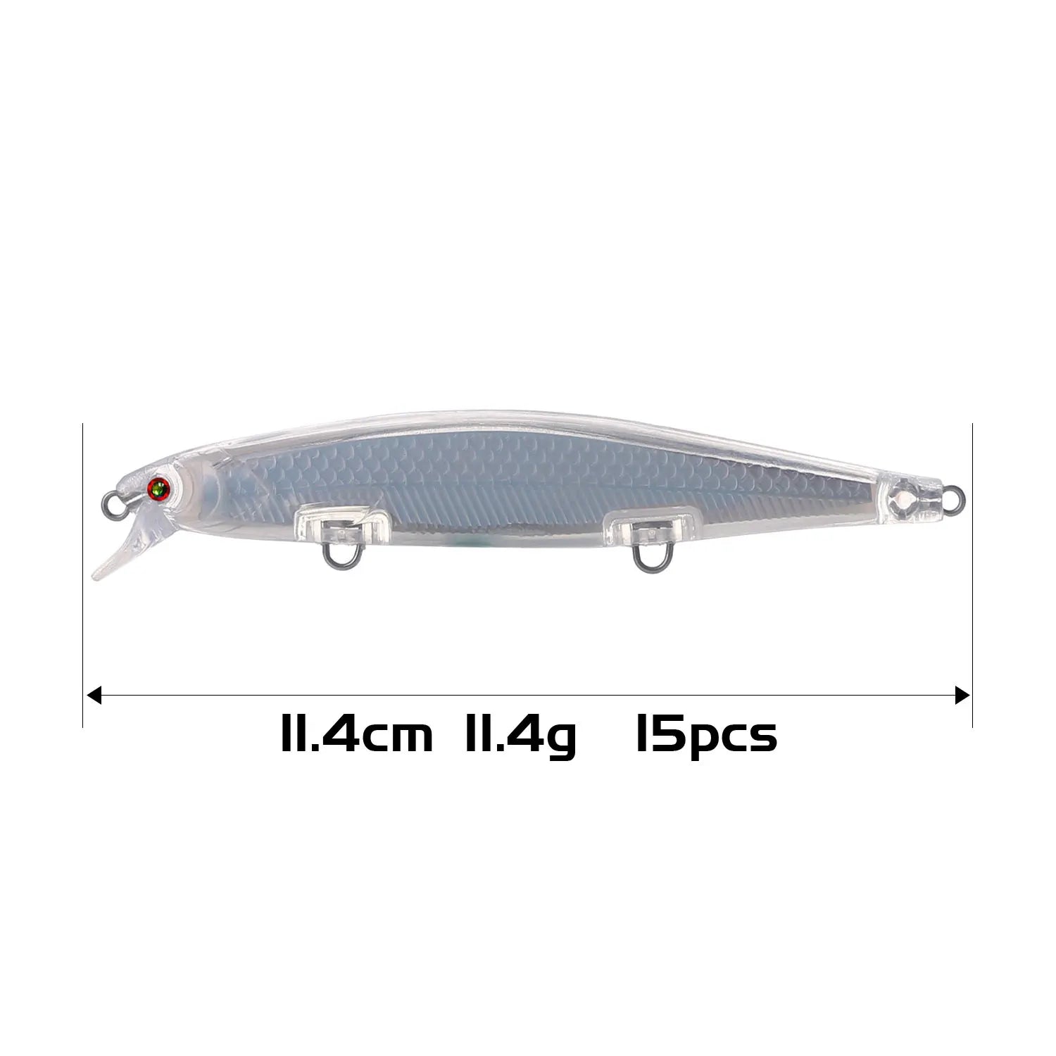 Fishing Baits Unpainted Blank Hard Lures DIY Crankbaits Minnows Popper VIB Pencil Transparent Artificial Baits Set