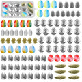 100pcs Walleye Rig Making Kit DIY Fishing Lure Spinner bait Supplies Parts Crawler Harness Live Bait Rigs Colorado Spoon Blades