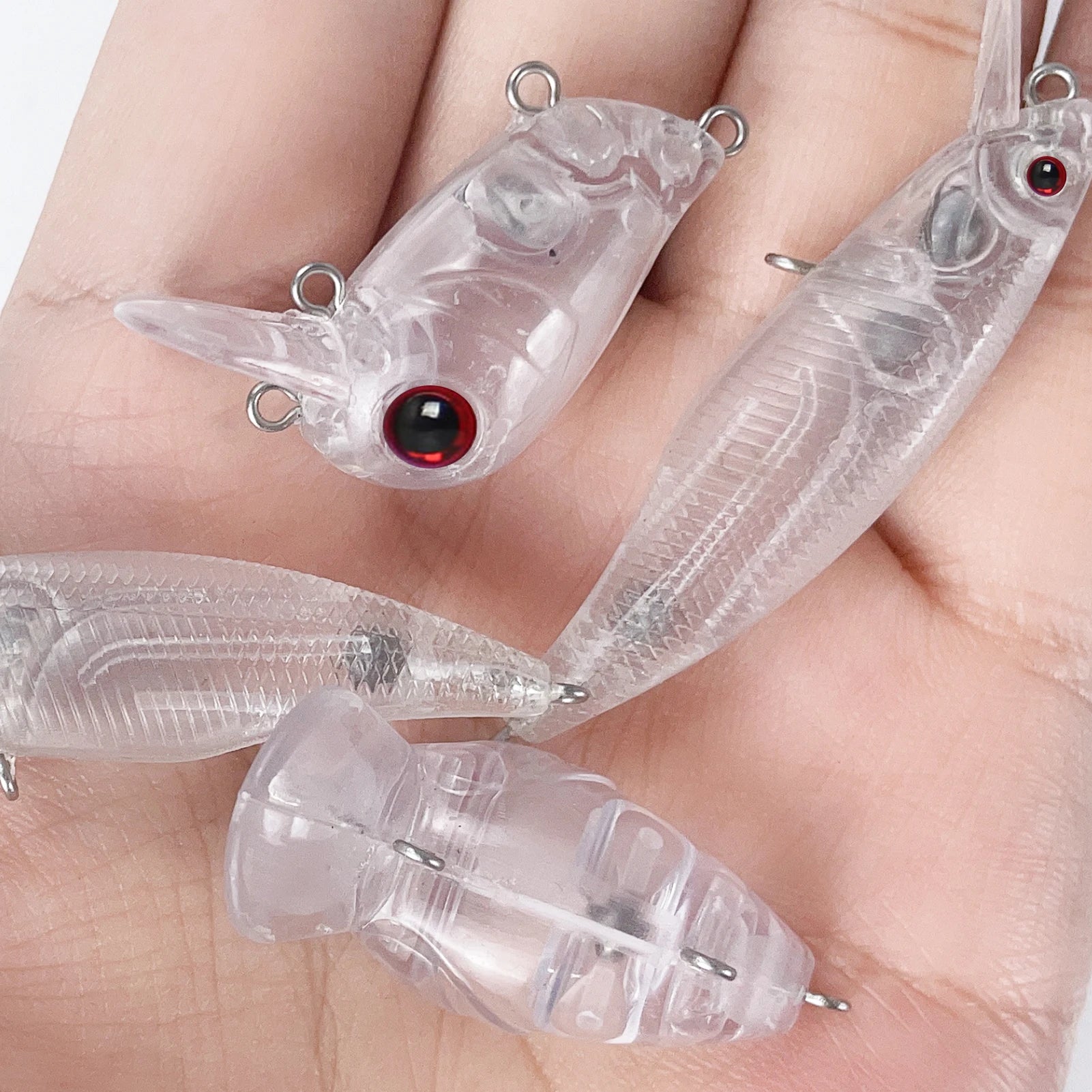 Fishing Baits Unpainted Blank Hard Lures DIY Crankbaits Minnows Popper VIB Pencil Transparent Artificial Baits Set