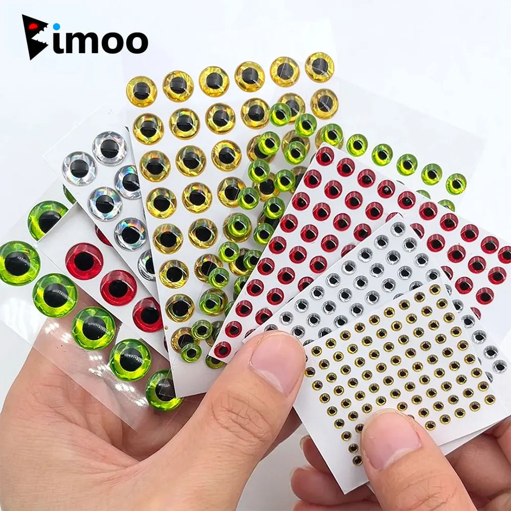 500pcs Mix 3D Holographic Fish Eyes Fishing Jig Lure Bait Making