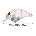 Fishing Baits Unpainted Blank Hard Lures DIY Crankbaits Minnows Popper VIB Pencil Transparent Artificial Baits Set