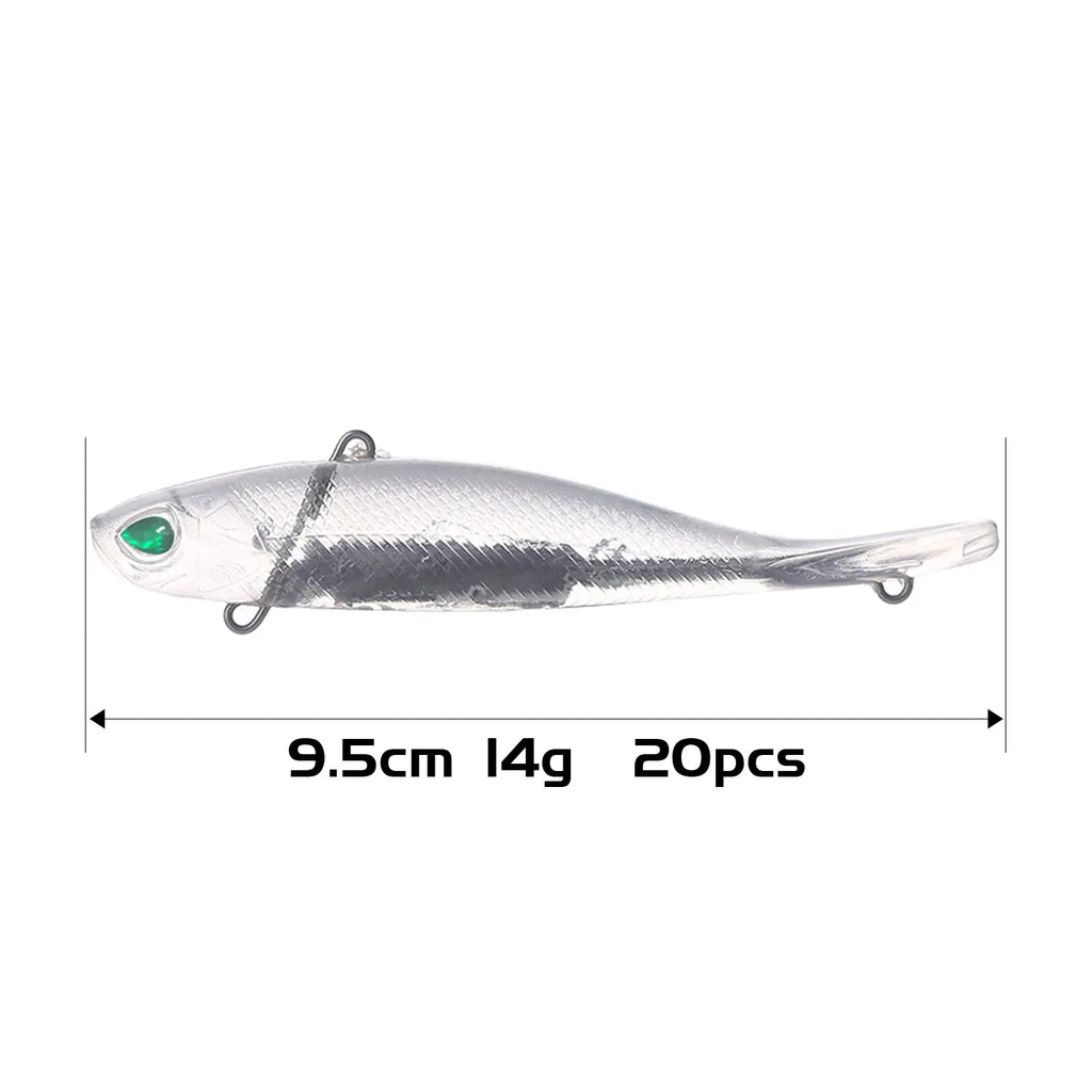Fishing Baits Unpainted Blank Hard Lures DIY Crankbaits Minnows Popper VIB Pencil Transparent Artificial Baits Set
