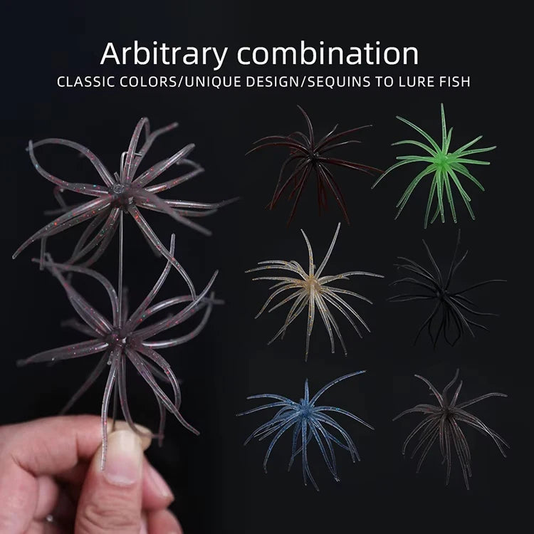 NEW 2.5g/8.7g Fishing Lure Sea Urchin Lures Soft Bait Silicone Baits for Bream Bass