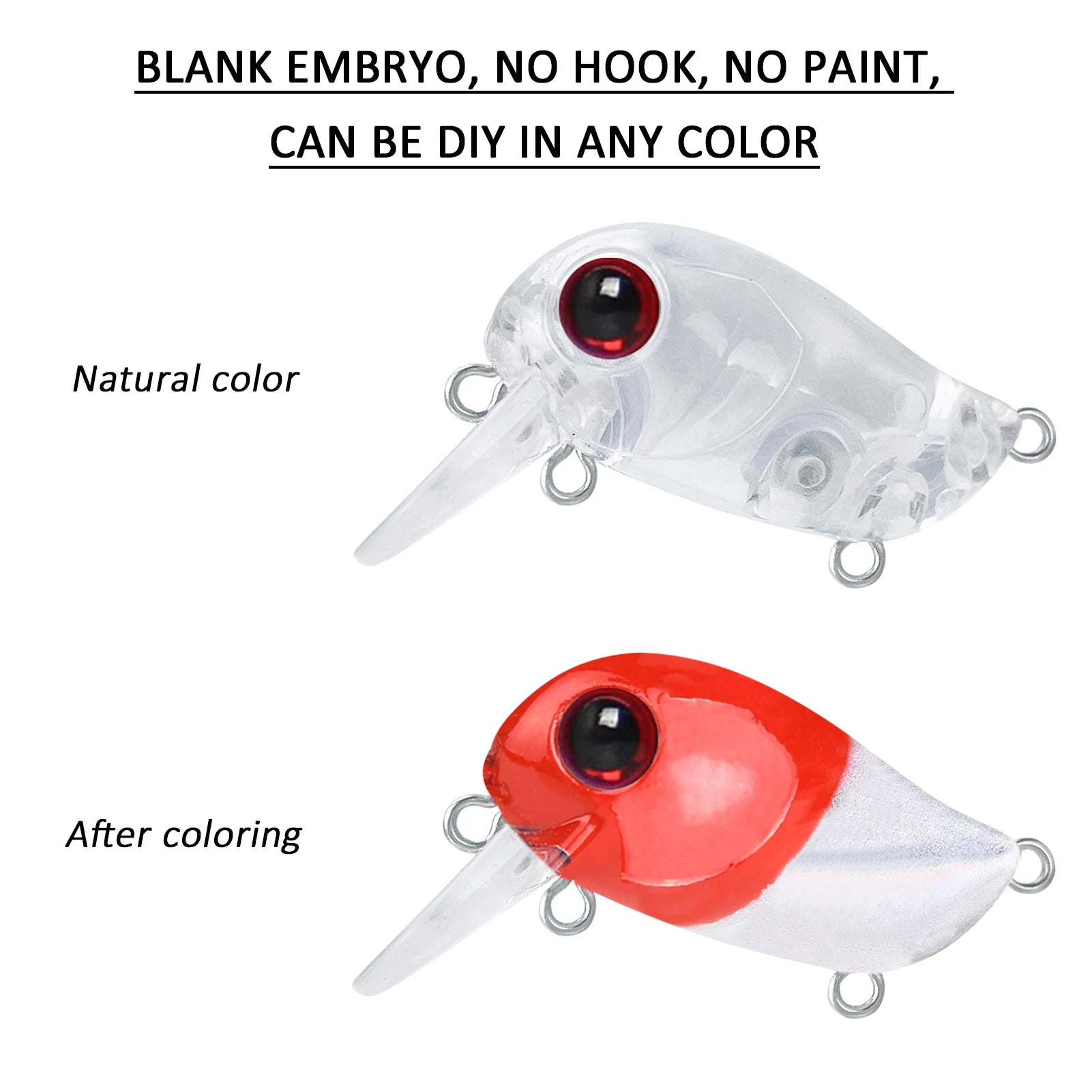 Fishing Baits Unpainted Blank Hard Lures DIY Crankbaits Minnows Popper VIB Pencil Transparent Artificial Baits Set