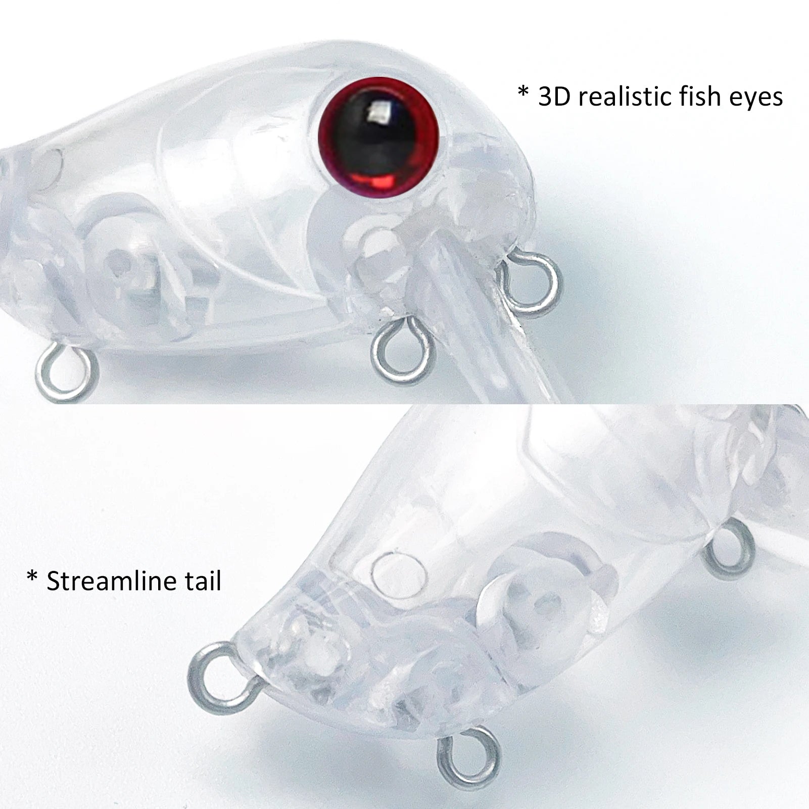 Fishing Baits Unpainted Blank Hard Lures DIY Crankbaits Minnows Popper VIB Pencil Transparent Artificial Baits Set