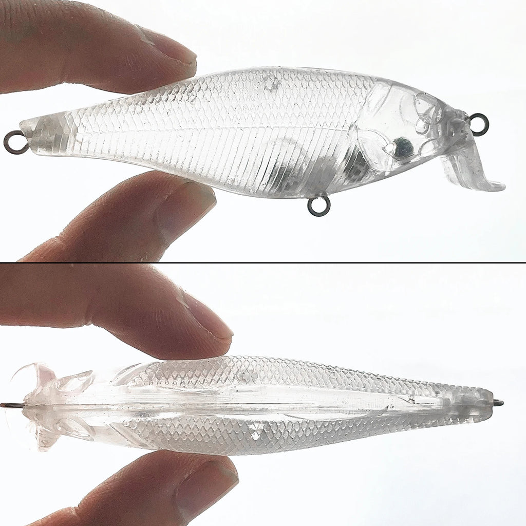 Fishing Baits Unpainted Blank Hard Lures DIY Crankbaits Minnows Popper VIB Pencil Transparent Artificial Baits Set