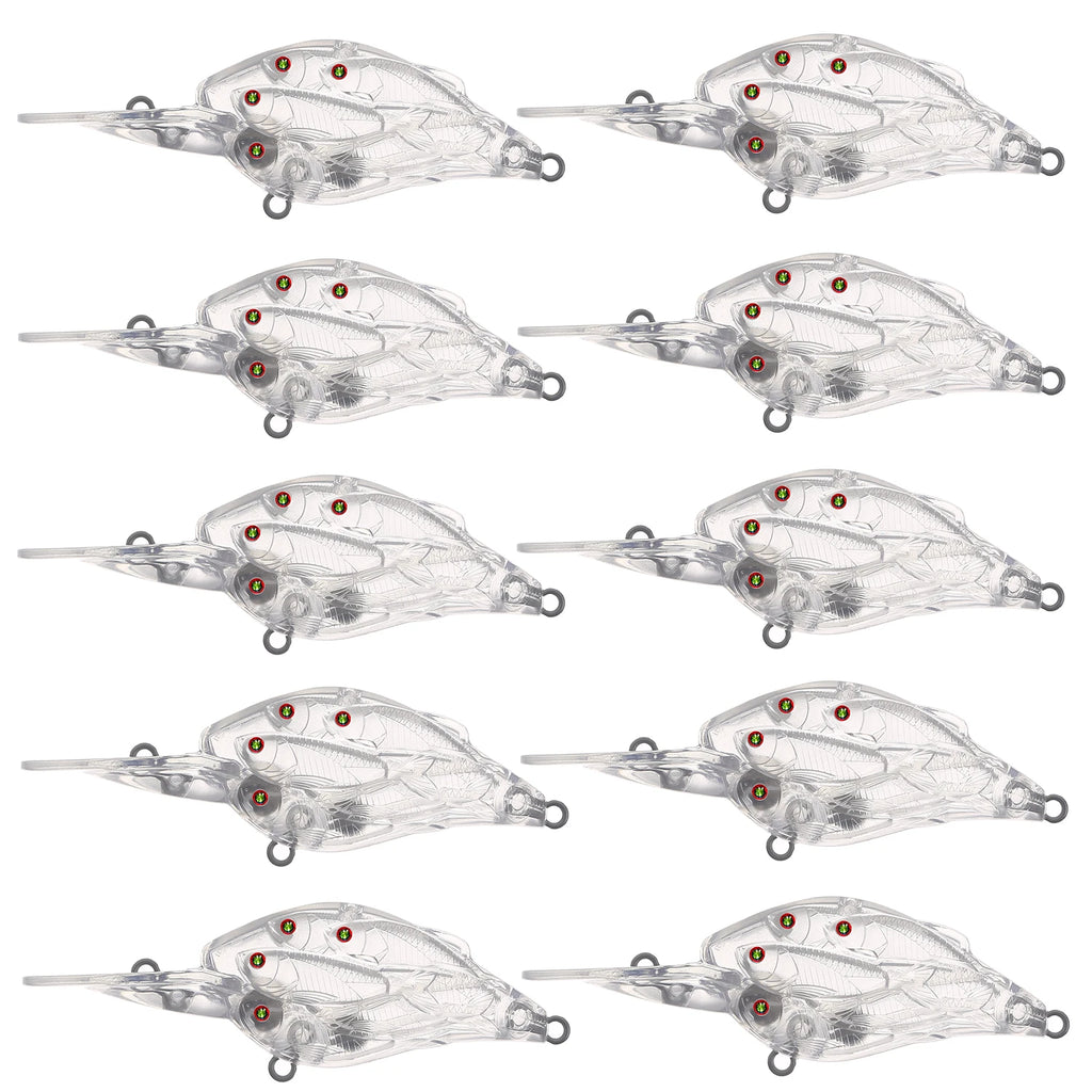 Fishing Baits Unpainted Blank Hard Lures DIY Crankbaits Minnows Popper VIB Pencil Transparent Artificial Baits Set