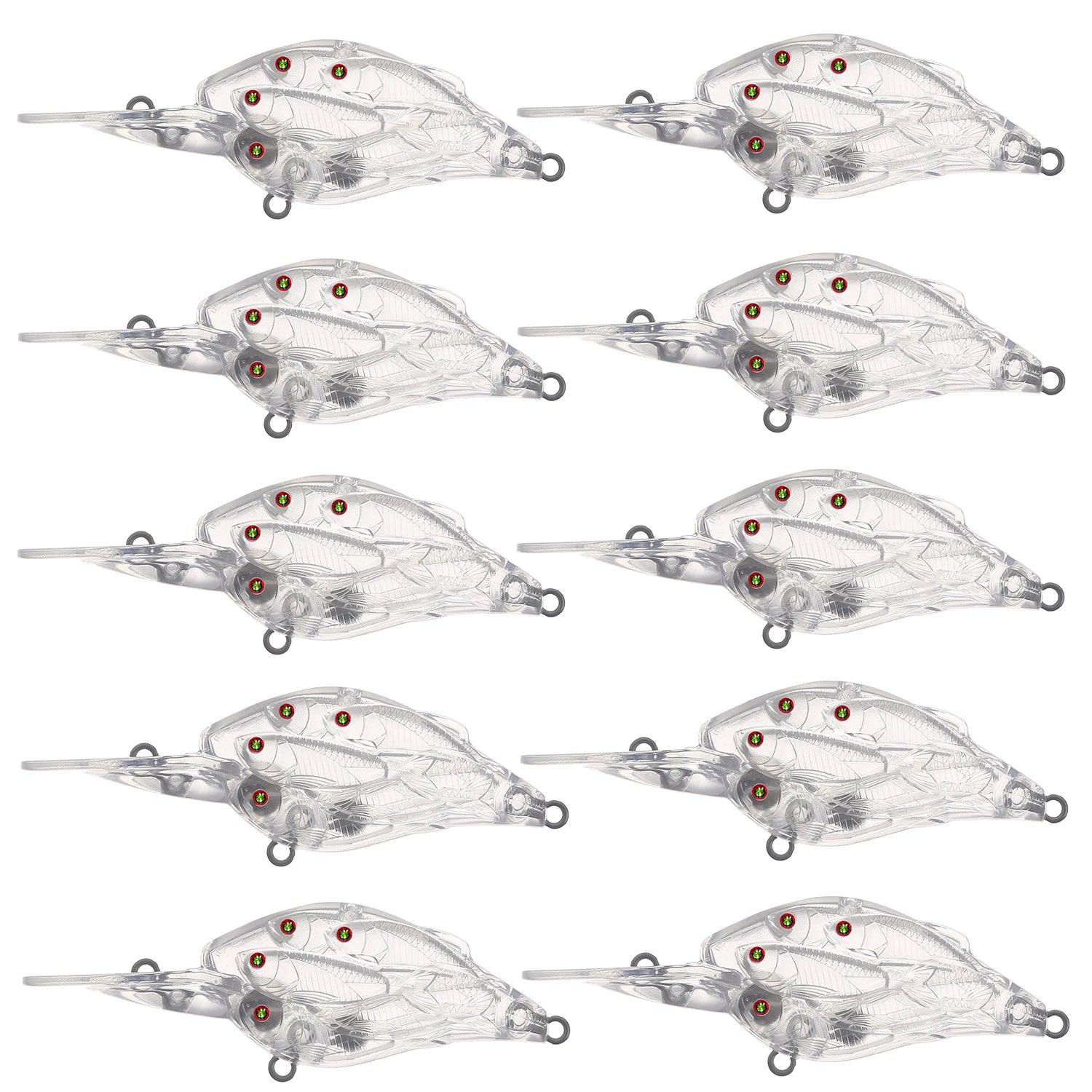 Fishing Baits Unpainted Blank Hard Lures DIY Crankbaits Minnows Popper VIB Pencil Transparent Artificial Baits Set