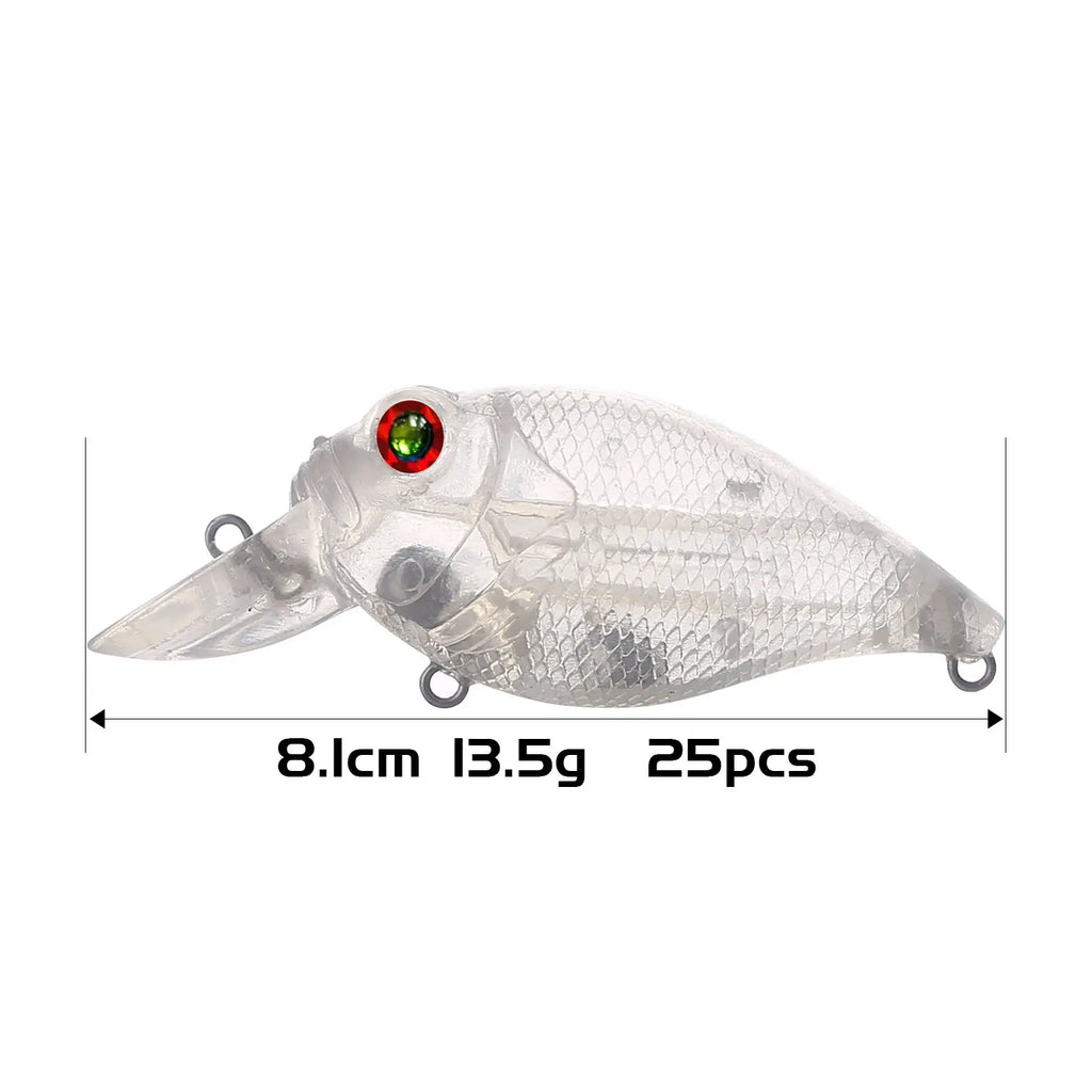 Fishing Baits Unpainted Blank Hard Lures DIY Crankbaits Minnows Popper VIB Pencil Transparent Artificial Baits Set