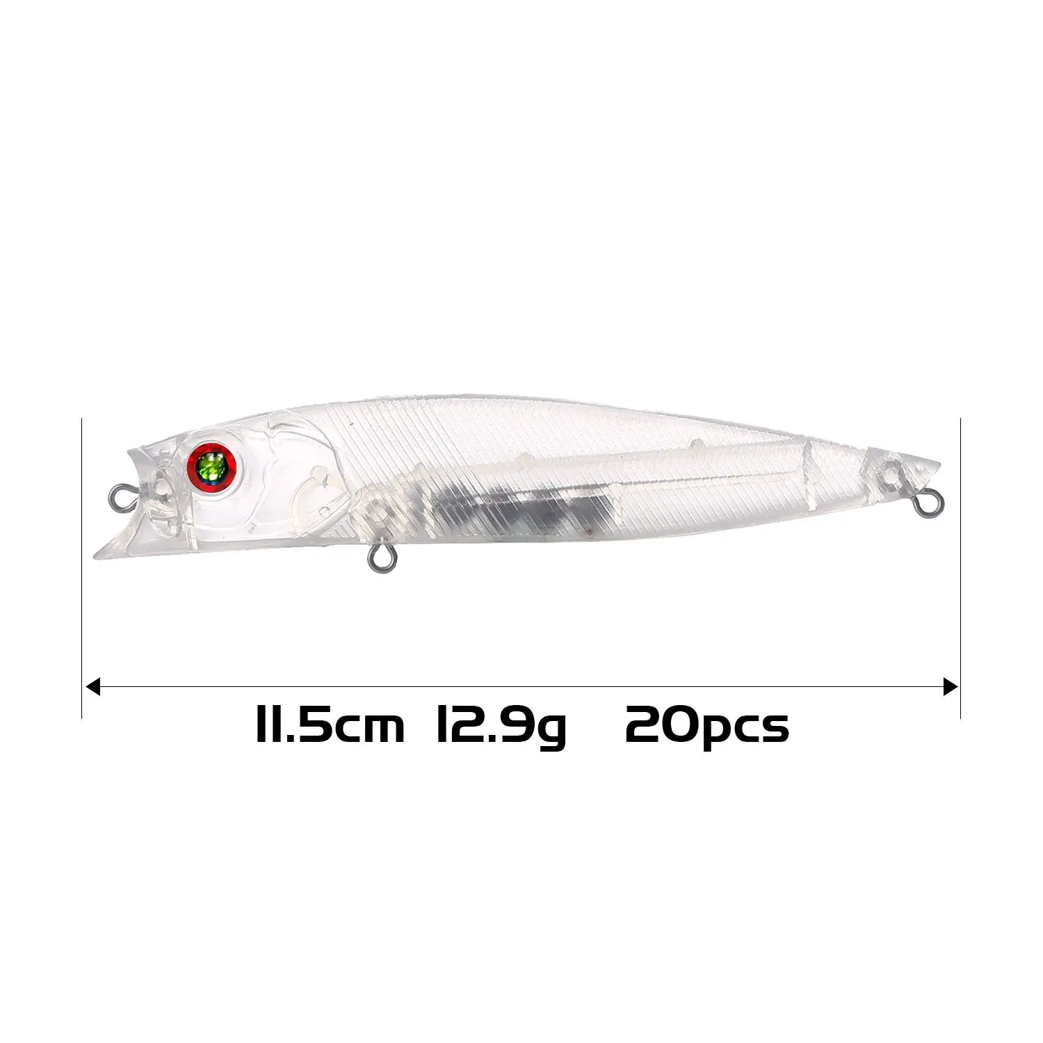 Fishing Baits Unpainted Blank Hard Lures DIY Crankbaits Minnows Popper VIB Pencil Transparent Artificial Baits Set