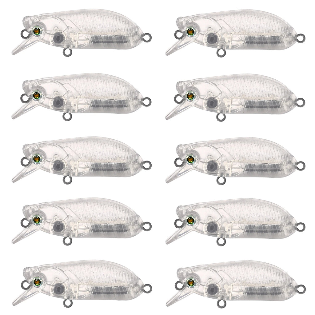 Fishing Baits Unpainted Blank Hard Lures DIY Crankbaits Minnows Popper VIB Pencil Transparent Artificial Baits Set