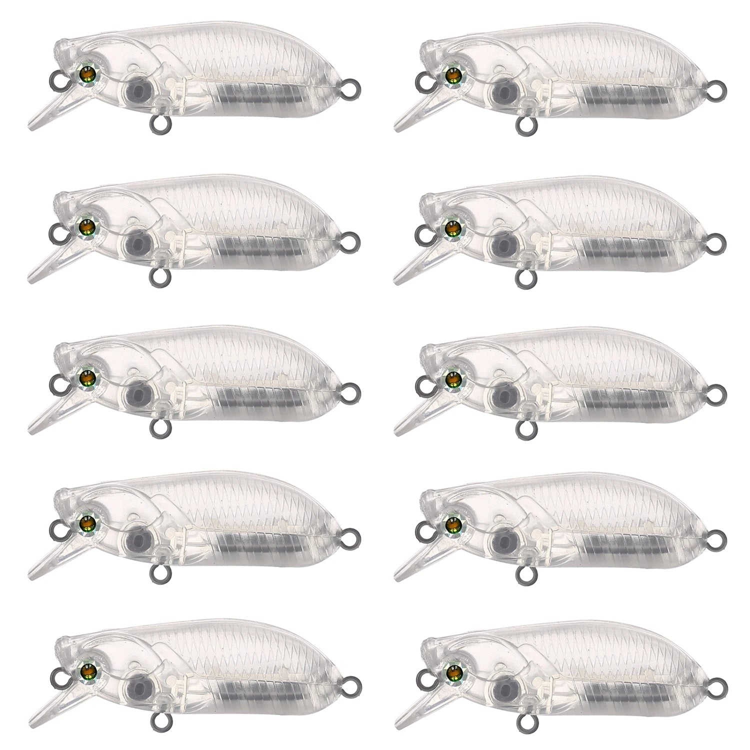 Fishing Baits Unpainted Blank Hard Lures DIY Crankbaits Minnows Popper VIB Pencil Transparent Artificial Baits Set