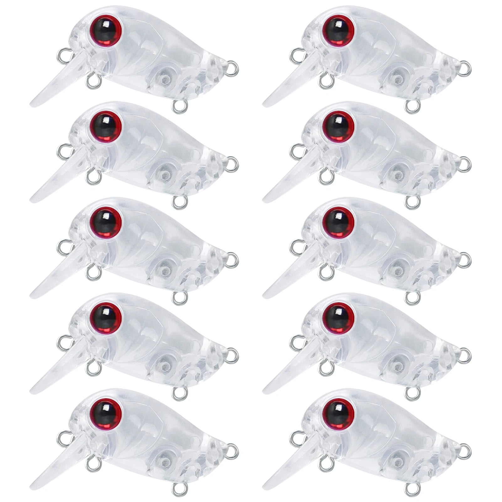 Fishing Baits Unpainted Blank Hard Lures DIY Crankbaits Minnows Popper VIB Pencil Transparent Artificial Baits Set