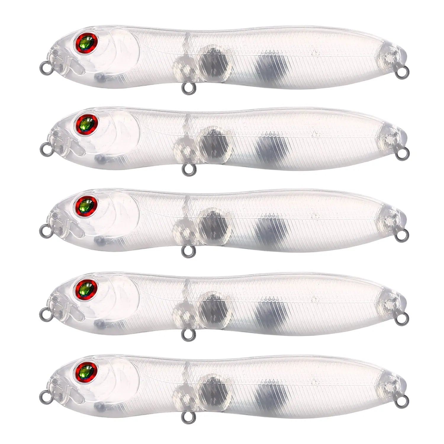 Fishing Baits Unpainted Blank Hard Lures DIY Crankbaits Minnows Popper VIB Pencil Transparent Artificial Baits Set