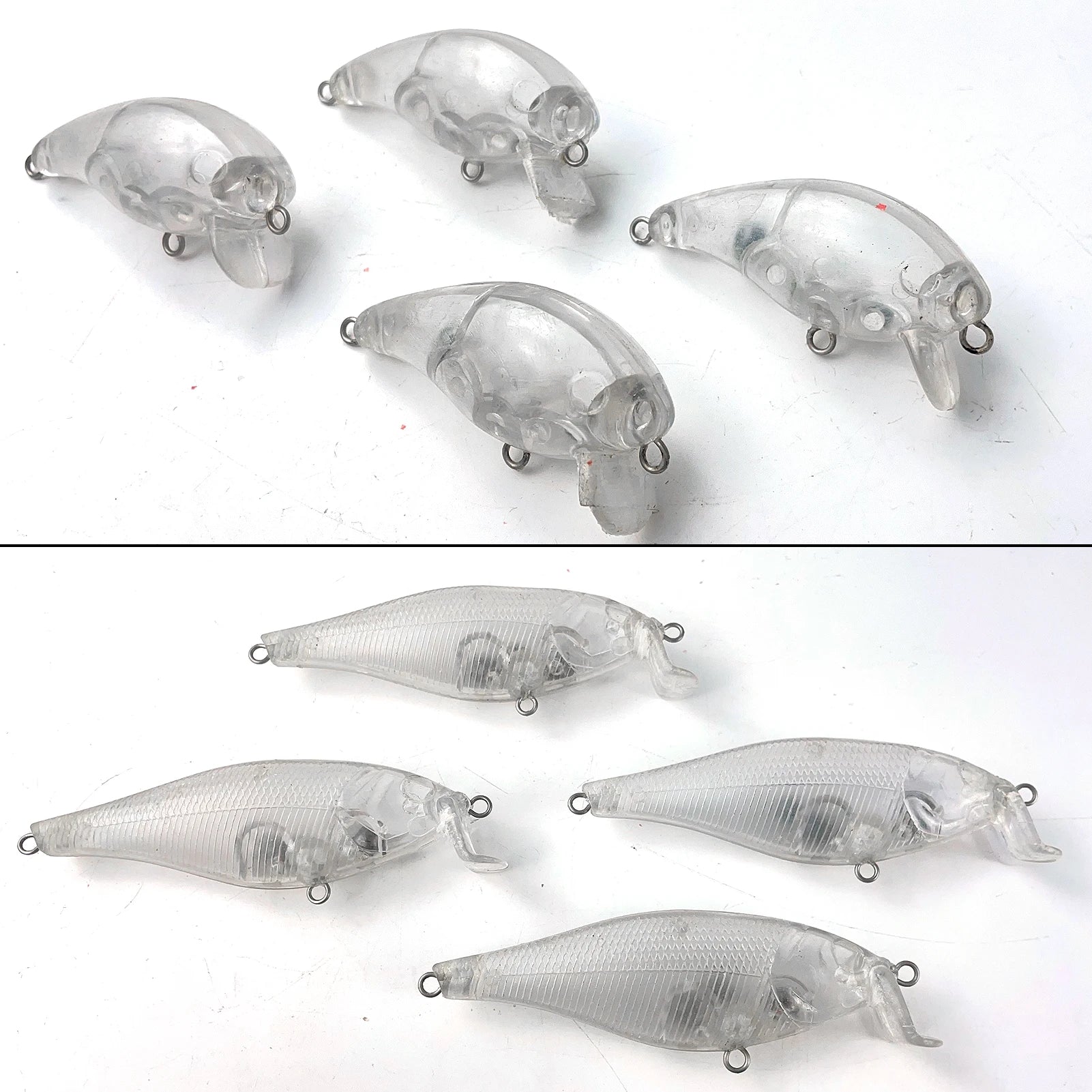 Fishing Baits Unpainted Blank Hard Lures DIY Crankbaits Minnows Popper VIB Pencil Transparent Artificial Baits Set