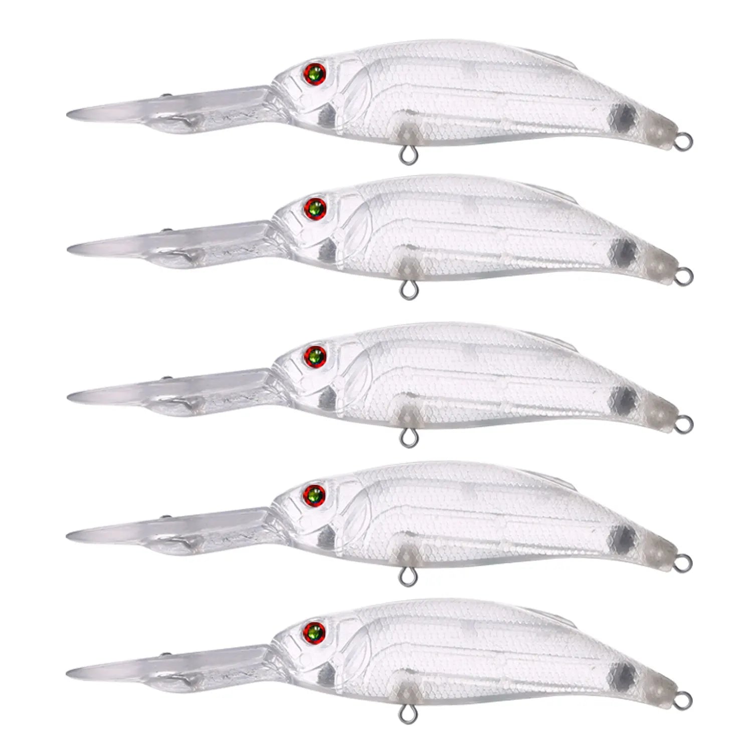 Fishing Baits Unpainted Blank Hard Lures DIY Crankbaits Minnows Popper VIB Pencil Transparent Artificial Baits Set