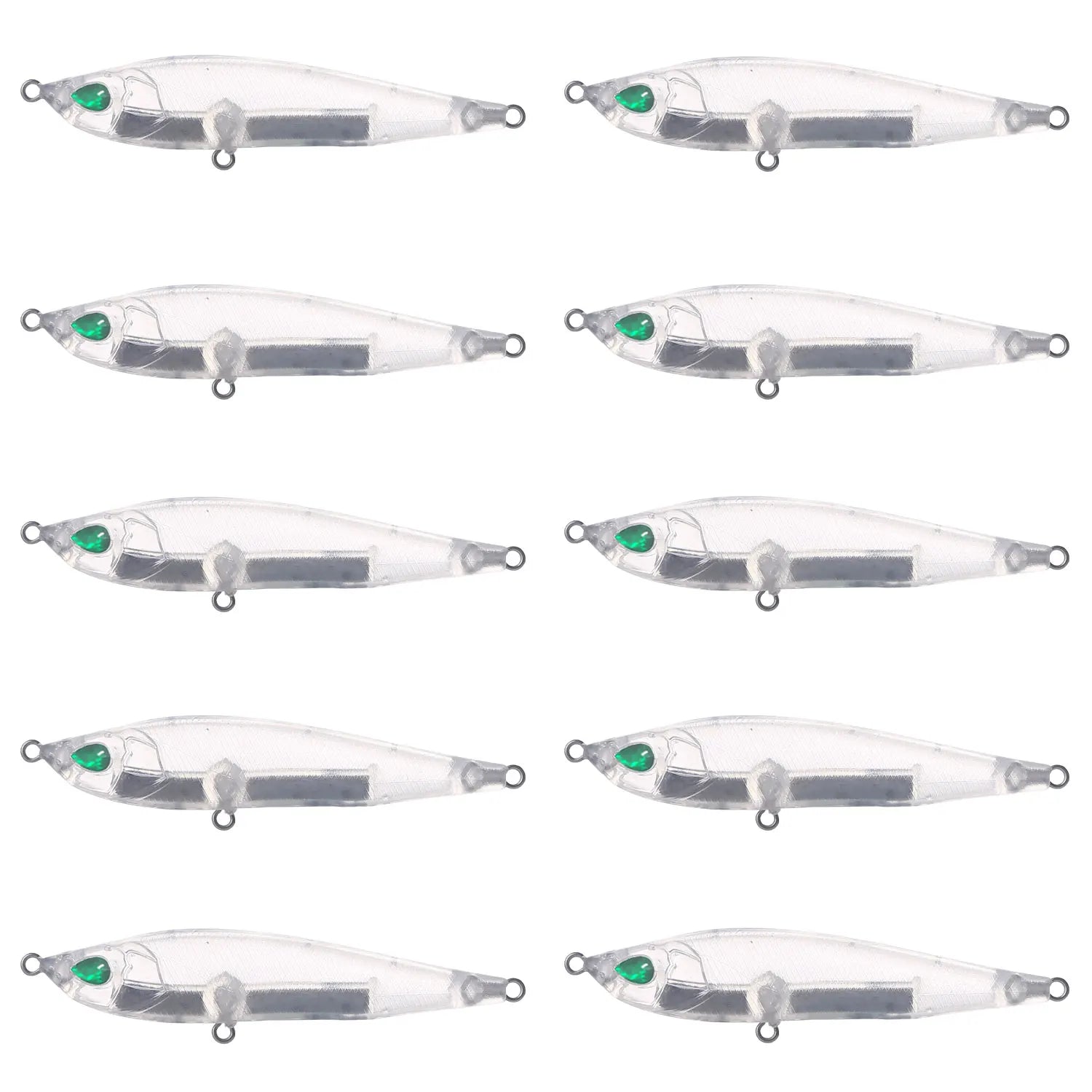Fishing Baits Unpainted Blank Hard Lures DIY Crankbaits Minnows Popper VIB Pencil Transparent Artificial Baits Set