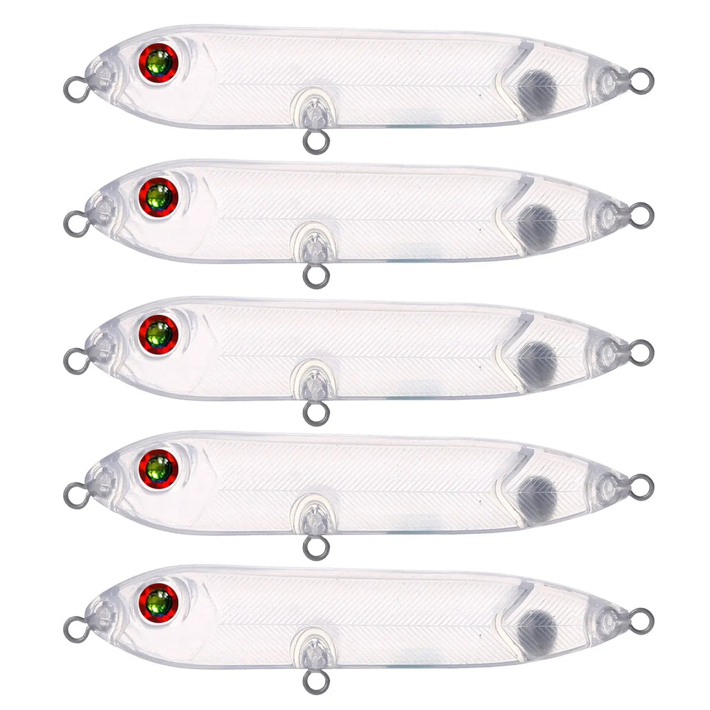 Fishing Baits Unpainted Blank Hard Lures DIY Crankbaits Minnows Popper VIB Pencil Transparent Artificial Baits Set
