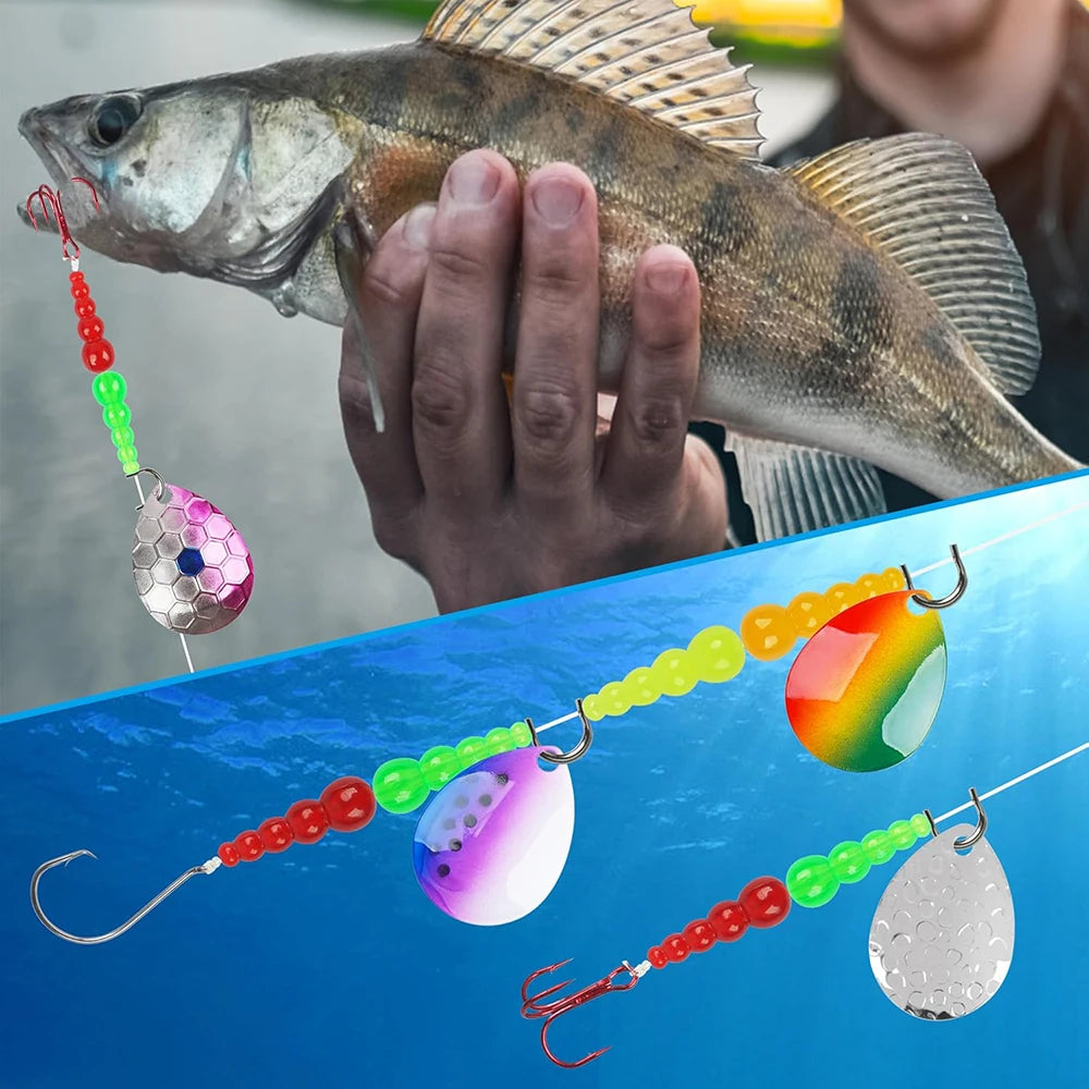 180Pcs DIY Spinner Rig for Bass, Salmon, Walleye Lure