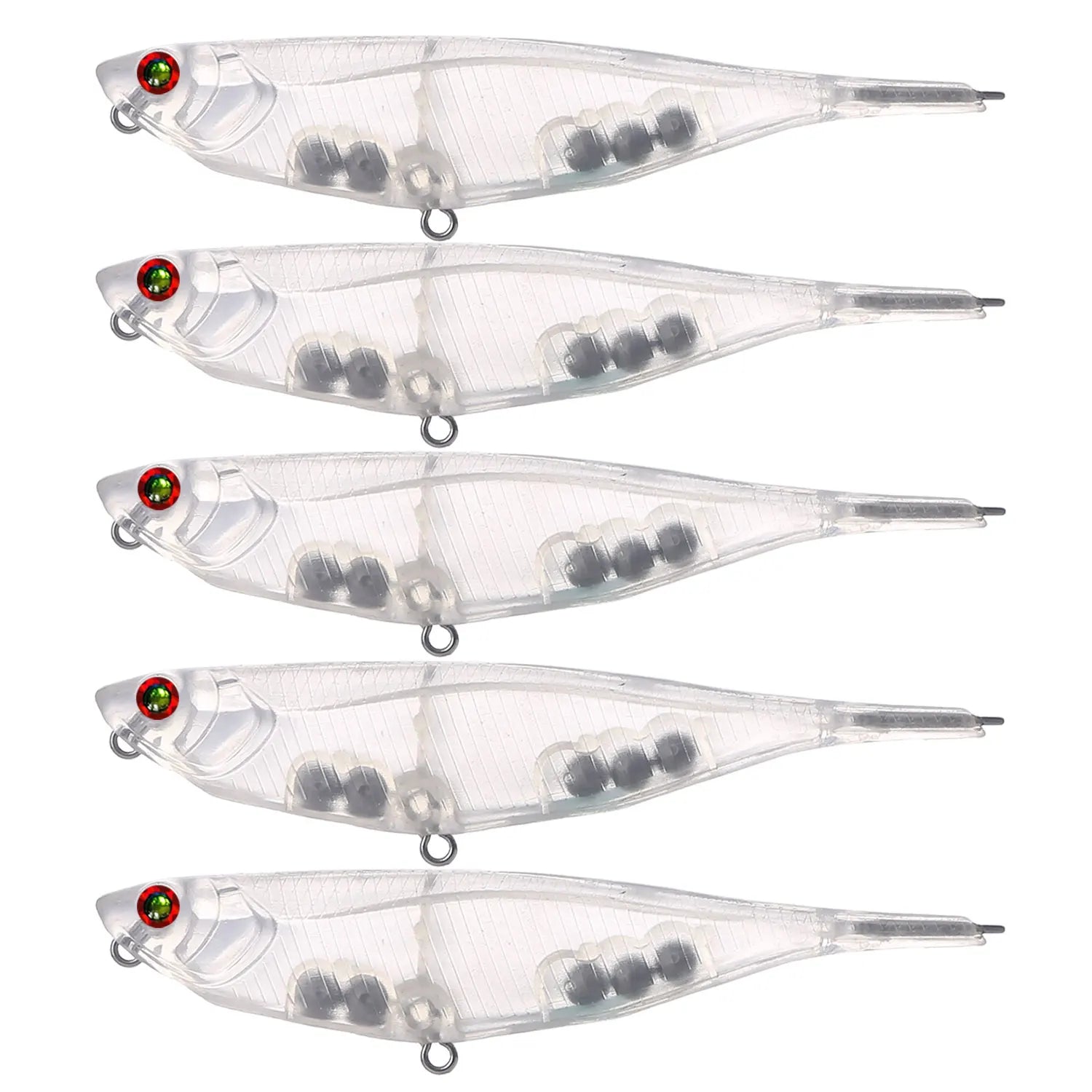 Fishing Baits Unpainted Blank Hard Lures DIY Crankbaits Minnows Popper VIB Pencil Transparent Artificial Baits Set