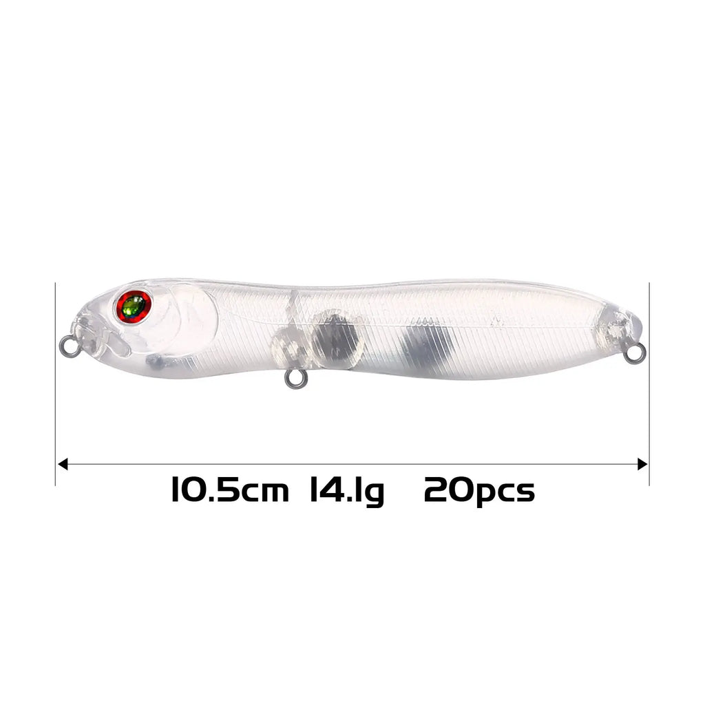 Fishing Baits Unpainted Blank Hard Lures DIY Crankbaits Minnows Popper VIB Pencil Transparent Artificial Baits Set