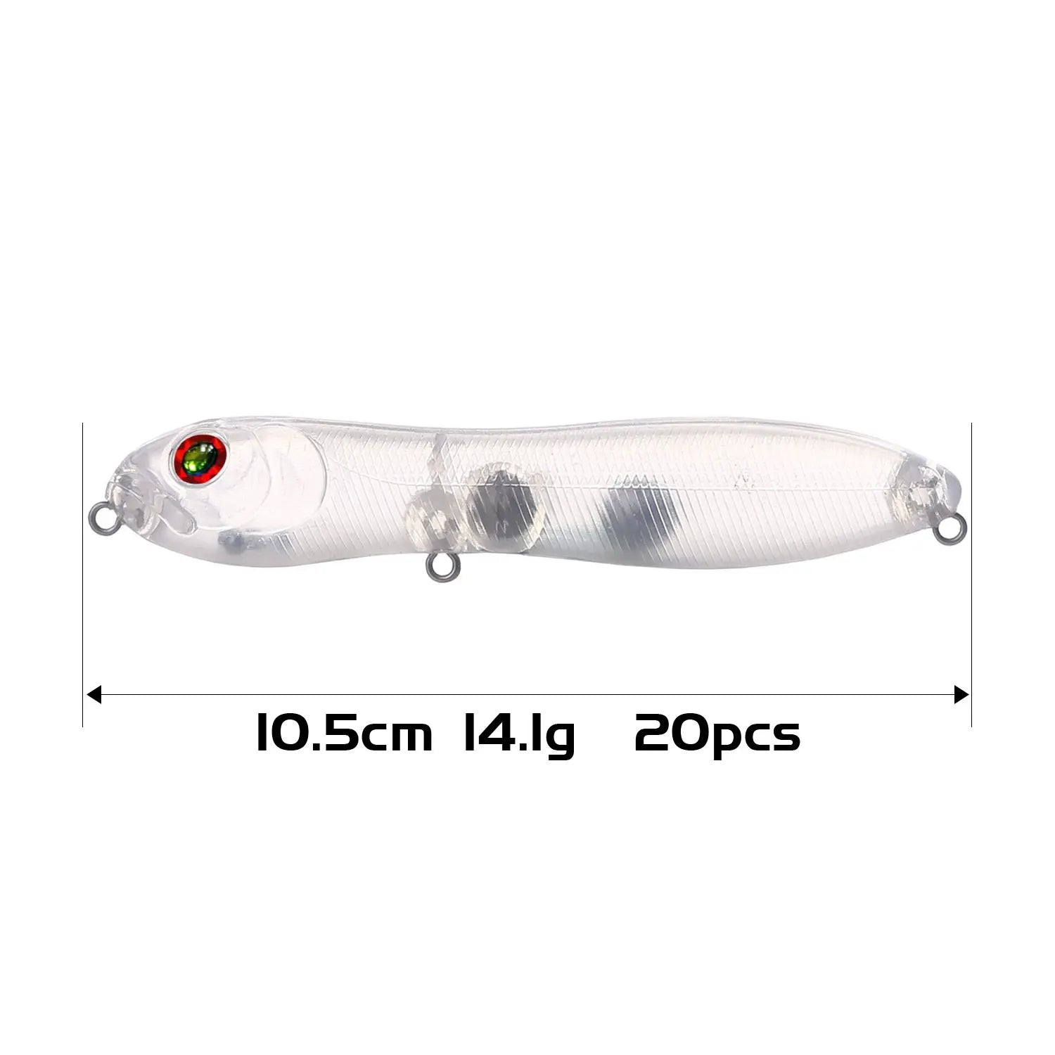 Fishing Baits Unpainted Blank Hard Lures DIY Crankbaits Minnows Popper VIB Pencil Transparent Artificial Baits Set