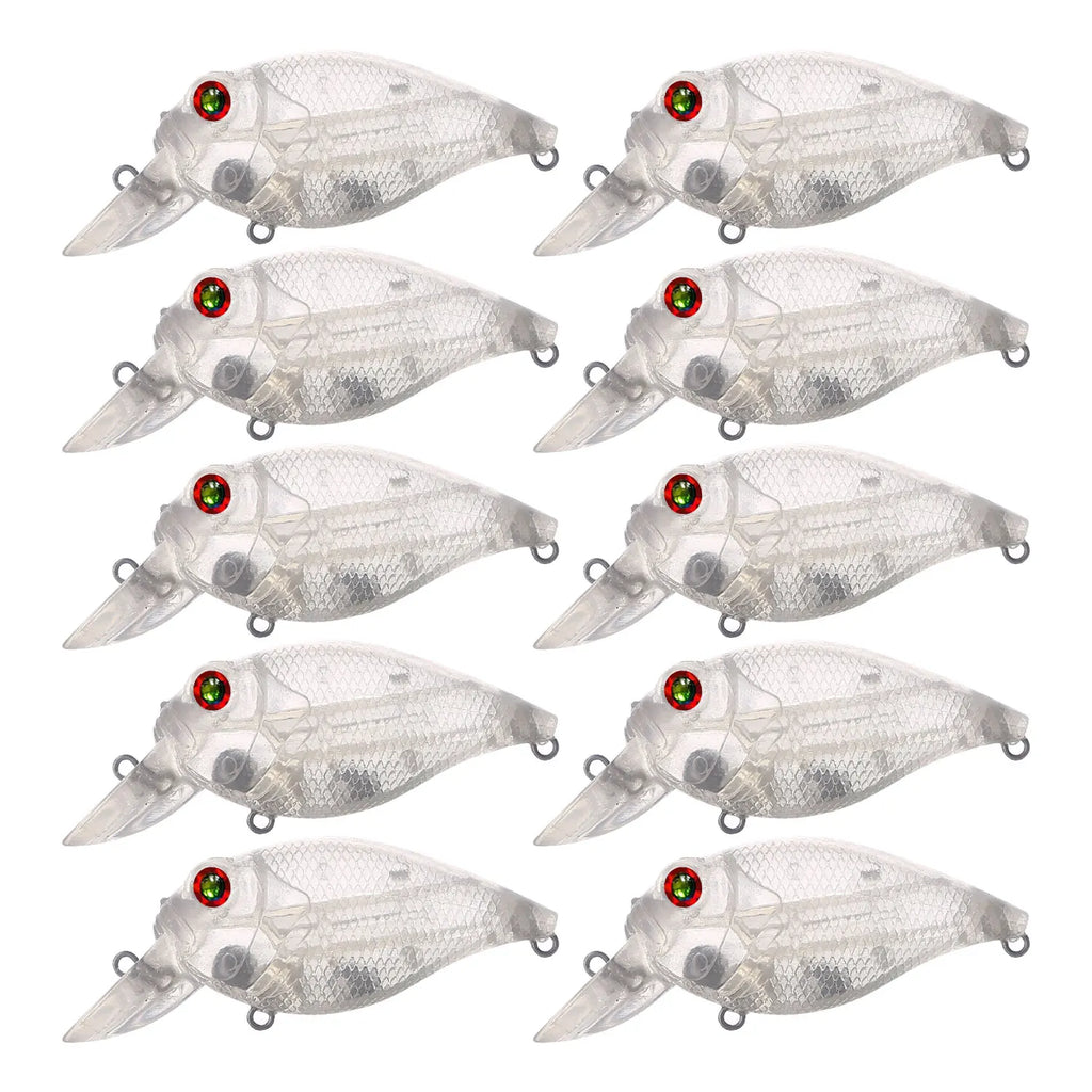 Fishing Baits Unpainted Blank Hard Lures DIY Crankbaits Minnows Popper VIB Pencil Transparent Artificial Baits Set