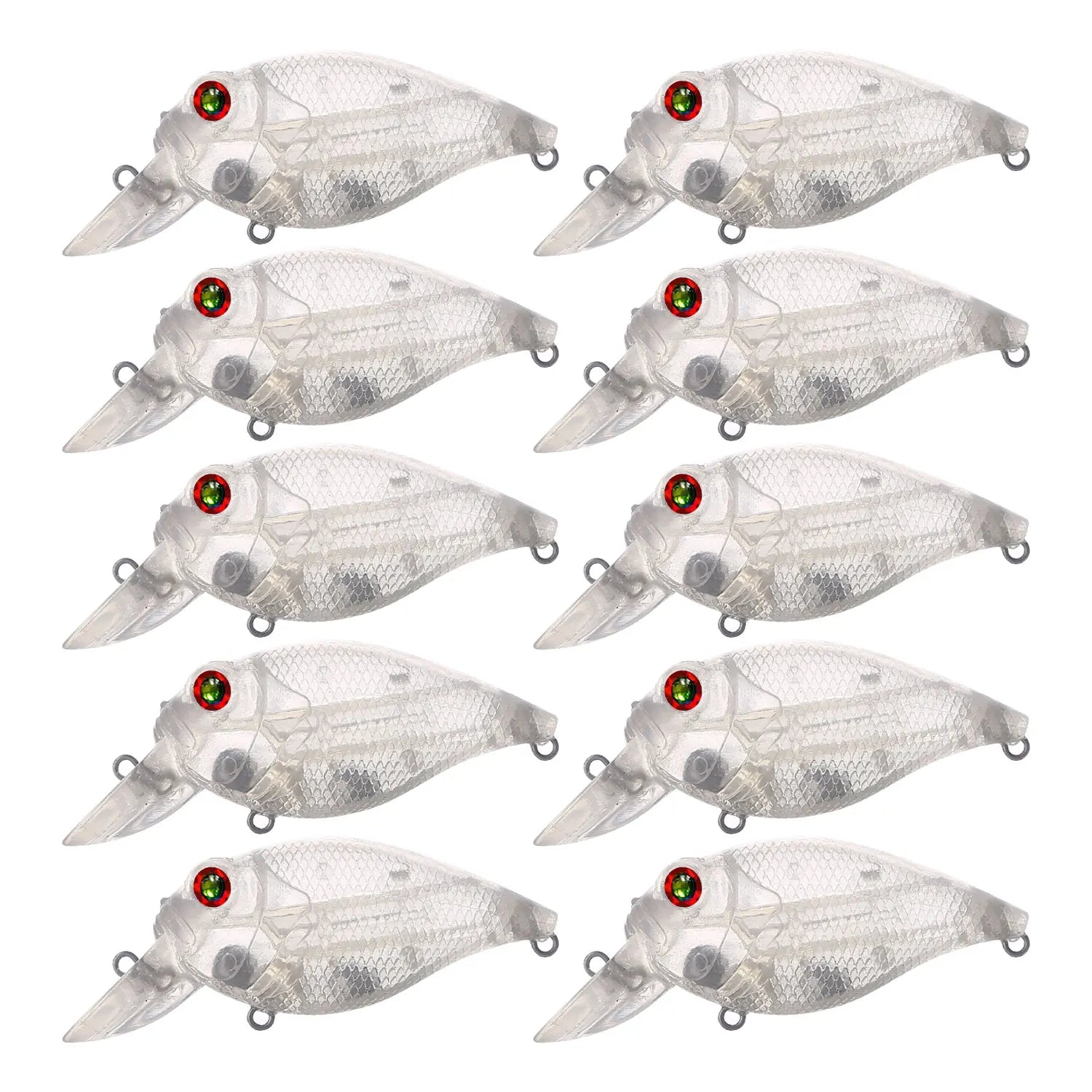 Fishing Baits Unpainted Blank Hard Lures DIY Crankbaits Minnows Popper VIB Pencil Transparent Artificial Baits Set