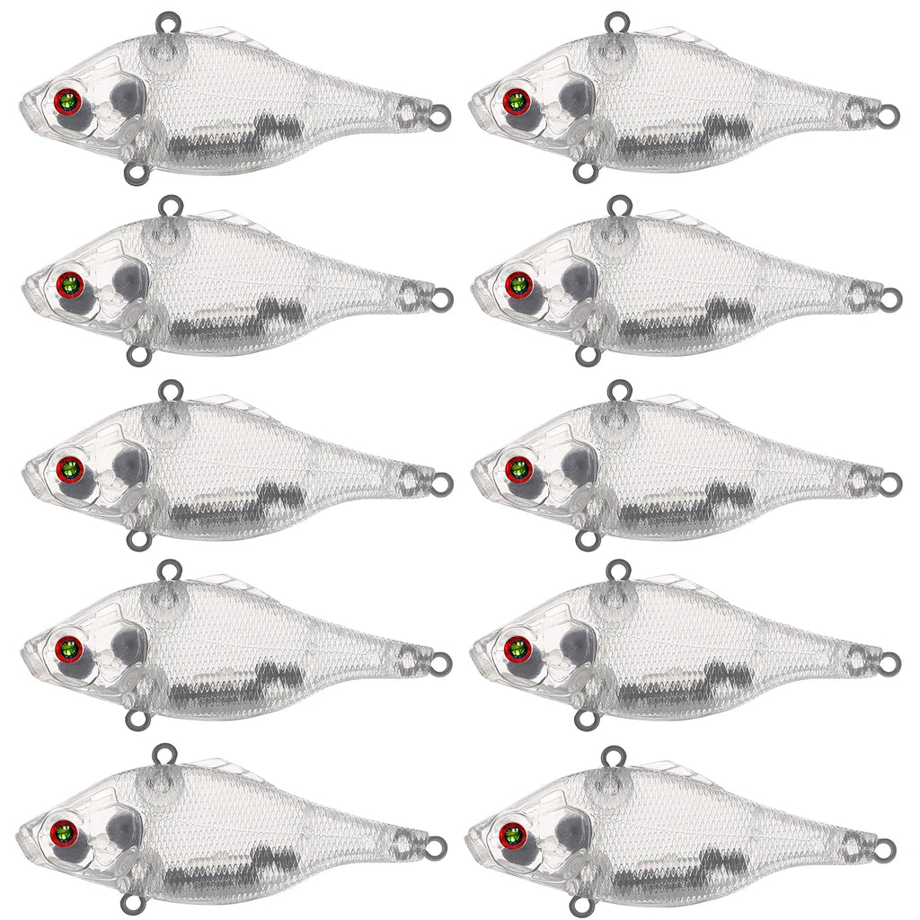 Fishing Baits Unpainted Blank Hard Lures DIY Crankbaits Minnows Popper VIB Pencil Transparent Artificial Baits Set
