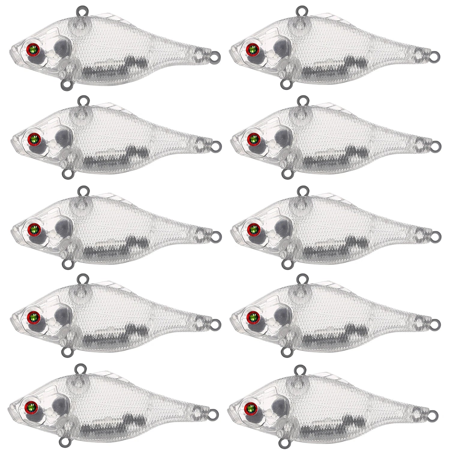 Fishing Baits Unpainted Blank Hard Lures DIY Crankbaits Minnows Popper VIB Pencil Transparent Artificial Baits Set