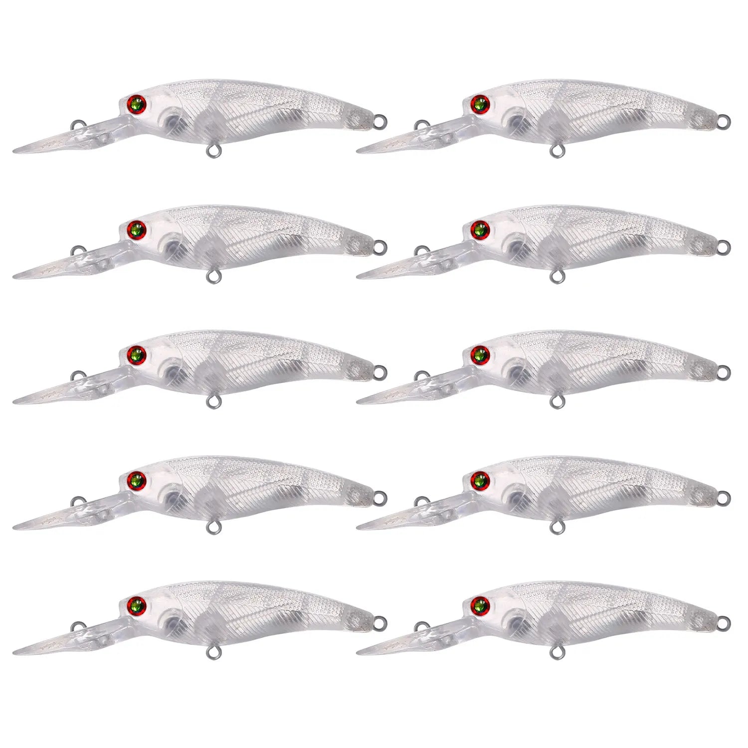 Fishing Baits Unpainted Blank Hard Lures DIY Crankbaits Minnows Popper VIB Pencil Transparent Artificial Baits Set