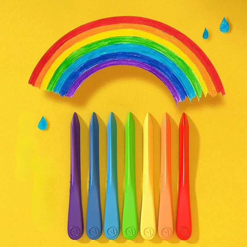 Washable & Erasable Triangular Crayons – 36 Colors