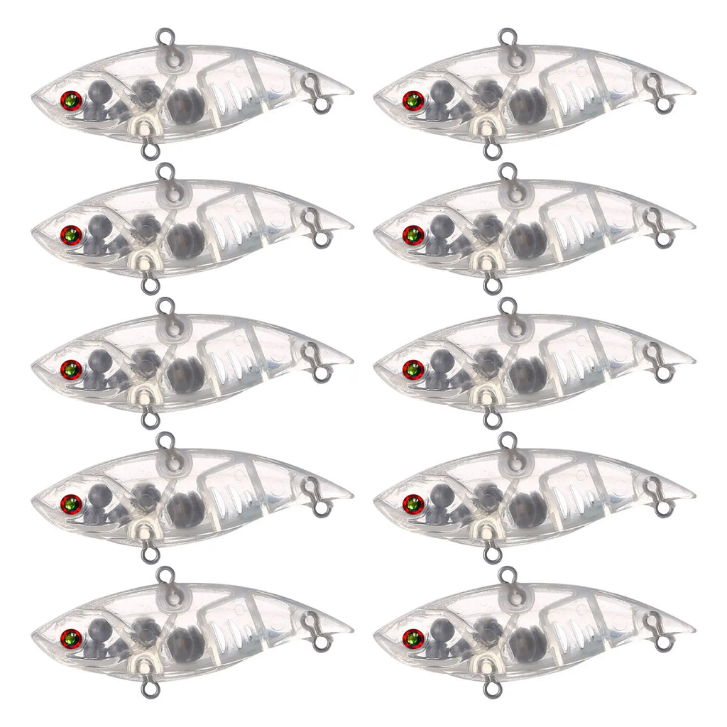 Fishing Baits Unpainted Blank Hard Lures DIY Crankbaits Minnows Popper VIB Pencil Transparent Artificial Baits Set