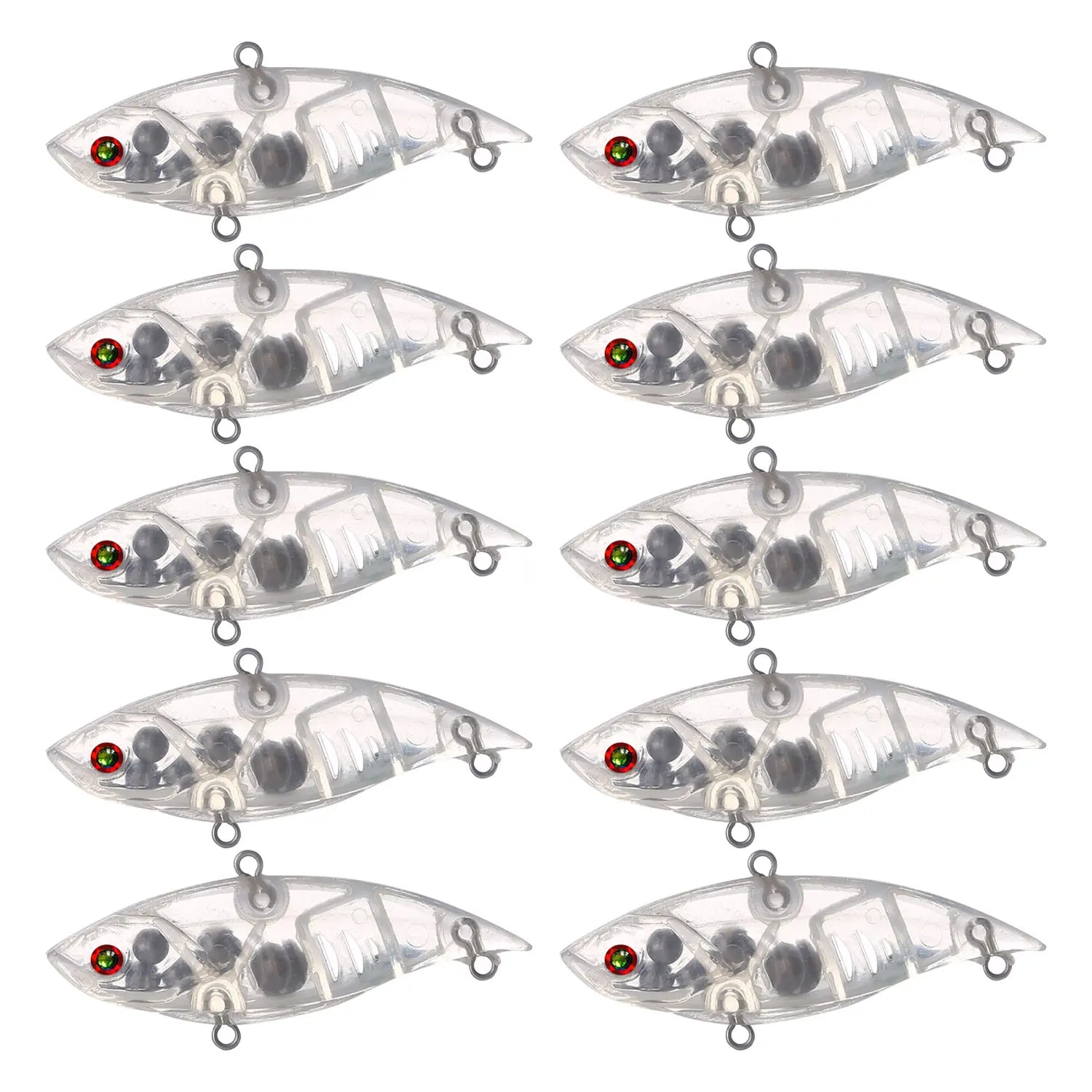 Fishing Baits Unpainted Blank Hard Lures DIY Crankbaits Minnows Popper VIB Pencil Transparent Artificial Baits Set