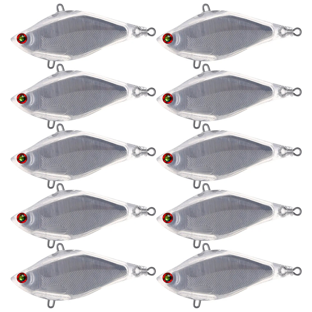 Fishing Baits Unpainted Blank Hard Lures DIY Crankbaits Minnows Popper VIB Pencil Transparent Artificial Baits Set