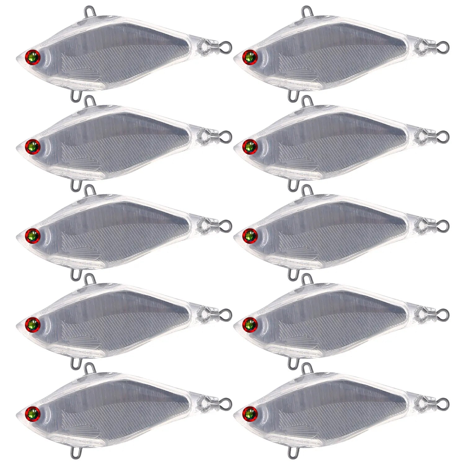 Fishing Baits Unpainted Blank Hard Lures DIY Crankbaits Minnows Popper VIB Pencil Transparent Artificial Baits Set