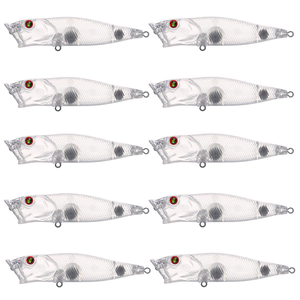Fishing Baits Unpainted Blank Hard Lures DIY Crankbaits Minnows Popper VIB Pencil Transparent Artificial Baits Set