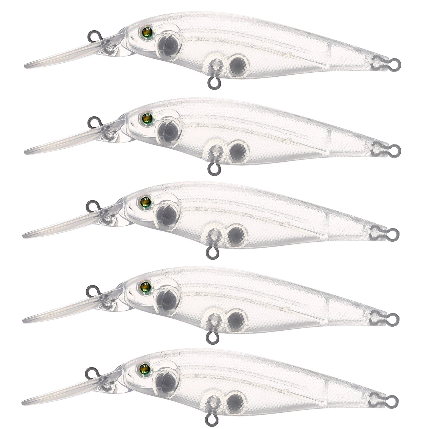 Fishing Baits Unpainted Blank Hard Lures DIY Crankbaits Minnows Popper VIB Pencil Transparent Artificial Baits Set