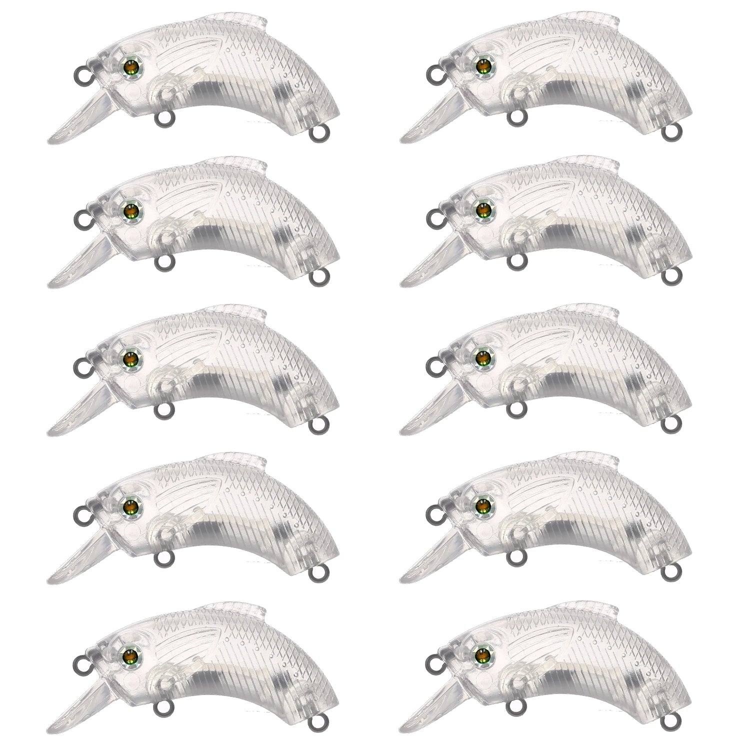 Fishing Baits Unpainted Blank Hard Lures DIY Crankbaits Minnows Popper VIB Pencil Transparent Artificial Baits Set
