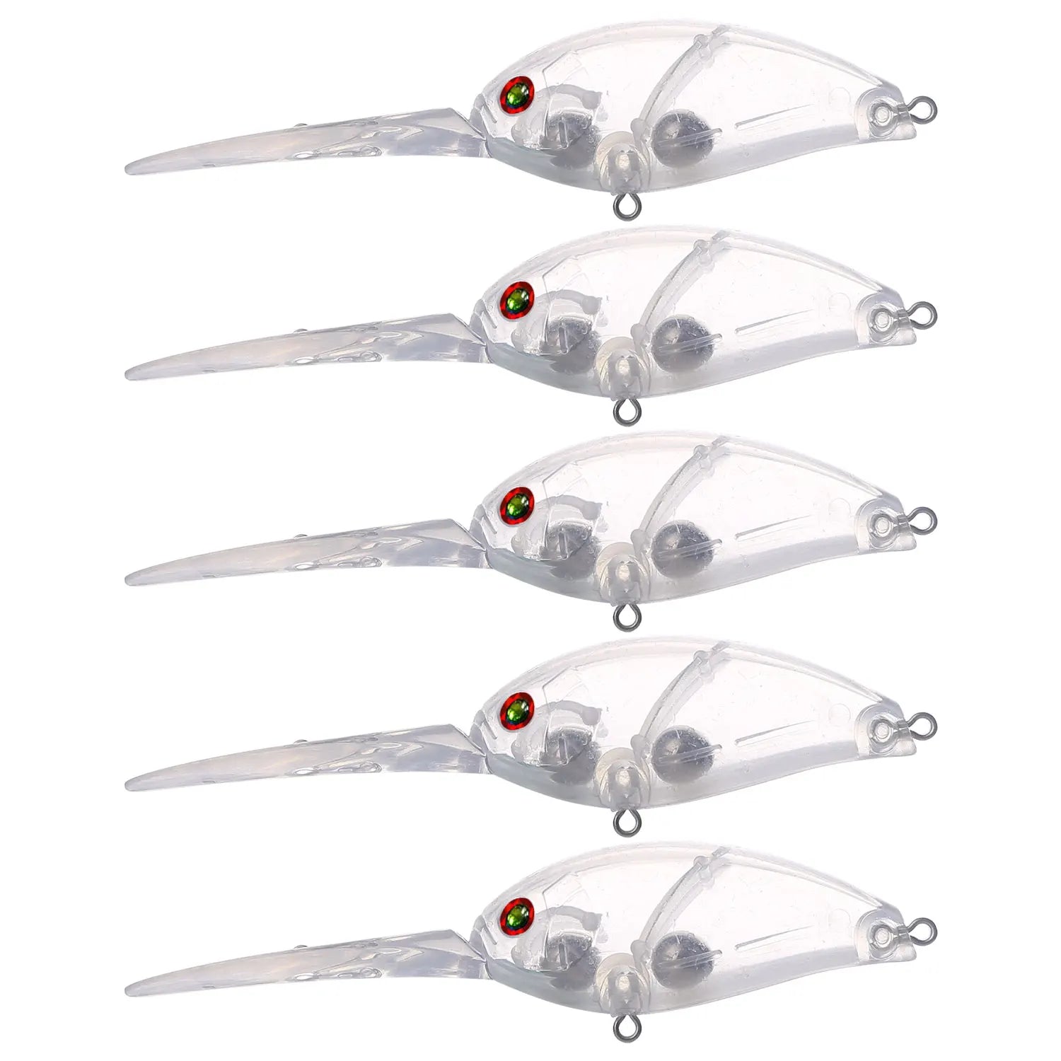 Fishing Baits Unpainted Blank Hard Lures DIY Crankbaits Minnows Popper VIB Pencil Transparent Artificial Baits Set