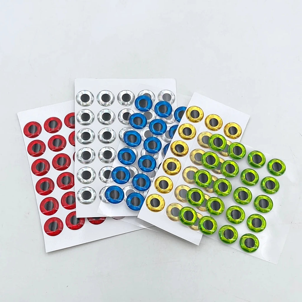 500pcs Mix 3D Holographic Fish Eyes Fishing Jig Lure Bait Making