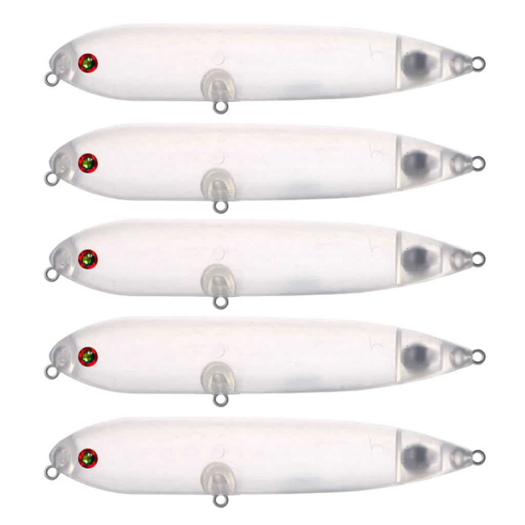 Fishing Baits Unpainted Blank Hard Lures DIY Crankbaits Minnows Popper VIB Pencil Transparent Artificial Baits Set