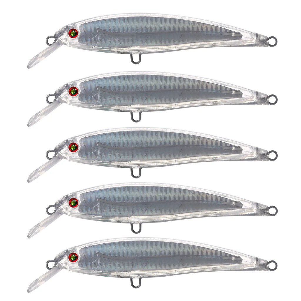 Fishing Baits Unpainted Blank Hard Lures DIY Crankbaits Minnows Popper VIB Pencil Transparent Artificial Baits Set