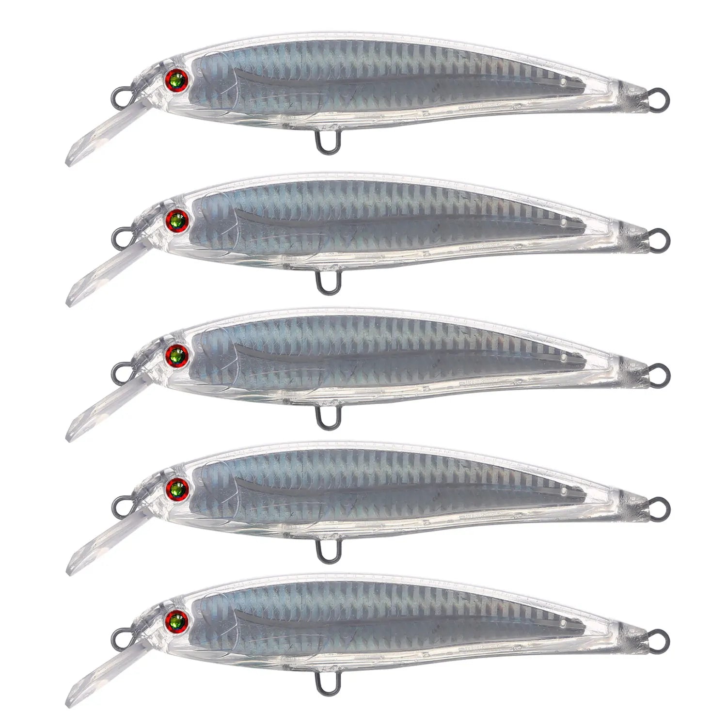 Fishing Baits Unpainted Blank Hard Lures DIY Crankbaits Minnows Popper VIB Pencil Transparent Artificial Baits Set