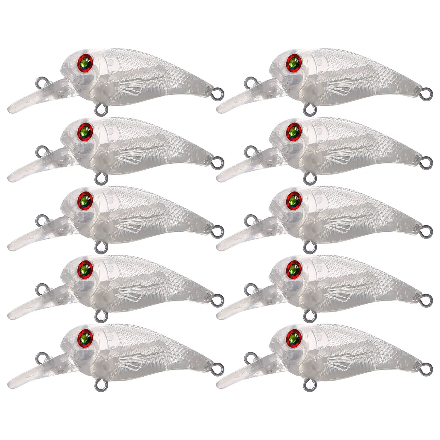 Fishing Baits Unpainted Blank Hard Lures DIY Crankbaits Minnows Popper VIB Pencil Transparent Artificial Baits Set