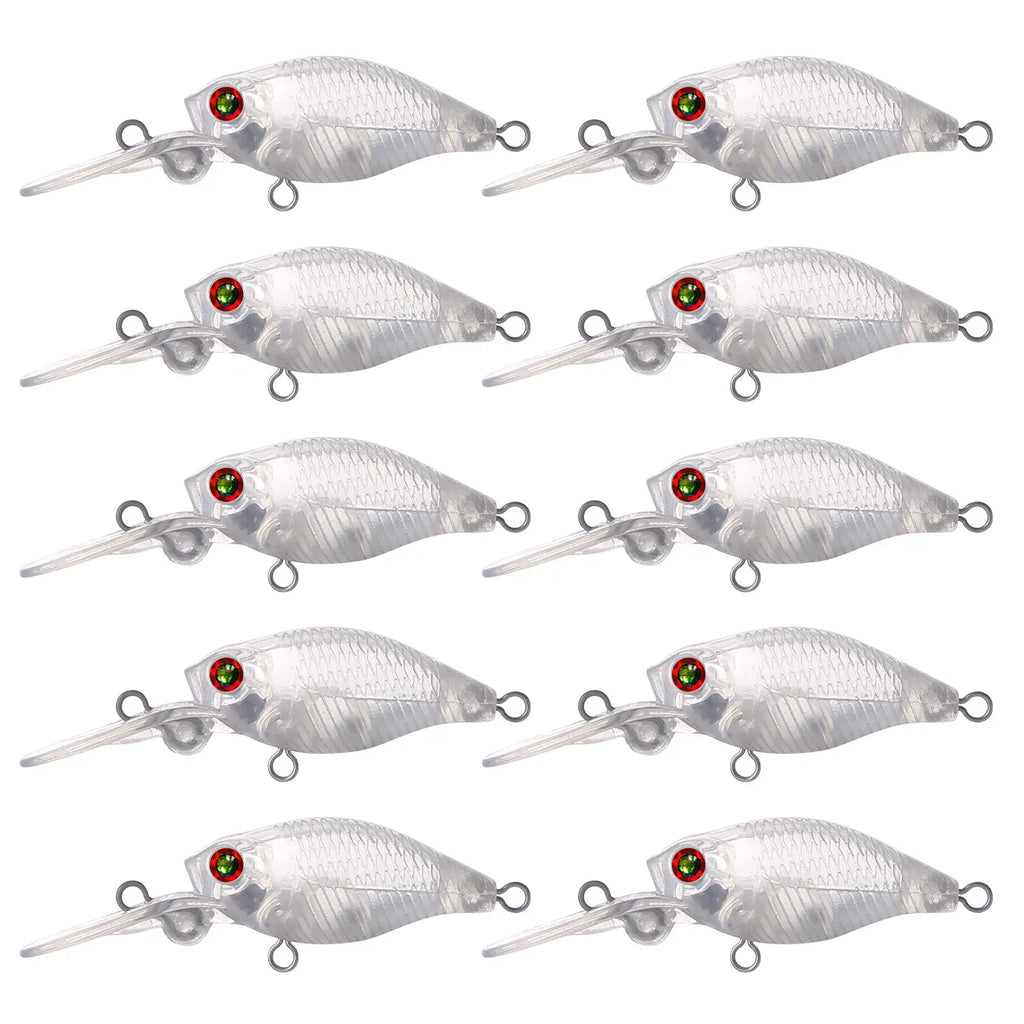 Fishing Baits Unpainted Blank Hard Lures DIY Crankbaits Minnows Popper VIB Pencil Transparent Artificial Baits Set